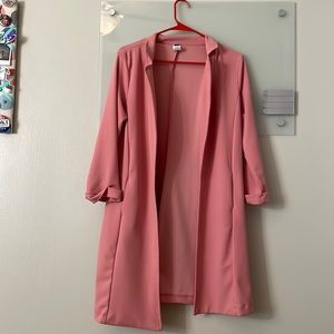 Pink long blazer